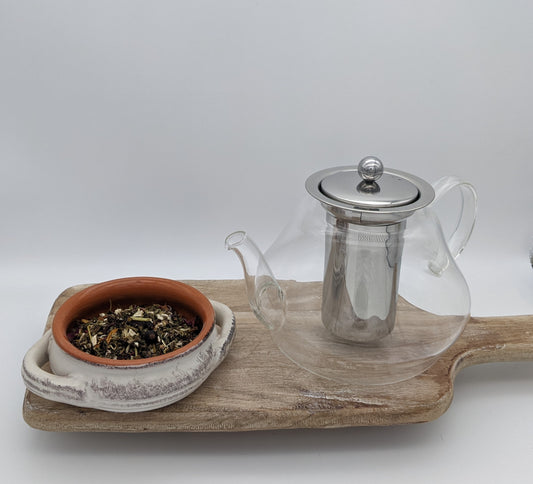 Tea Pot, Glass. Acopa Azalea Teapot - 42 oz