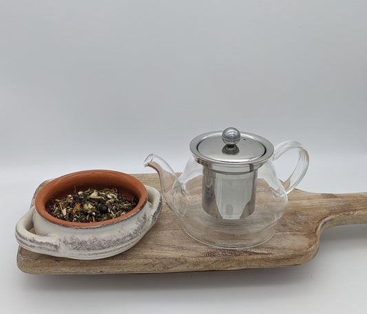 Tea Pot, Glass. Acopa Azalea Teapot - 12 oz