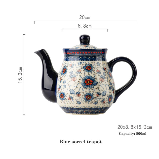 Tea Pot, Ceramic. Polish Tea Set.