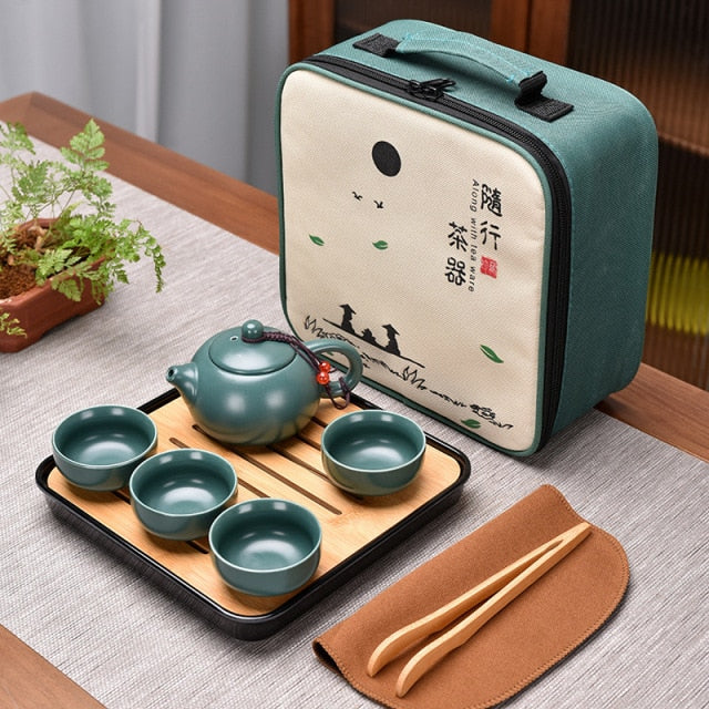 Tea Pot, Clay. Travel set includes Tea pot with 2-4 cups