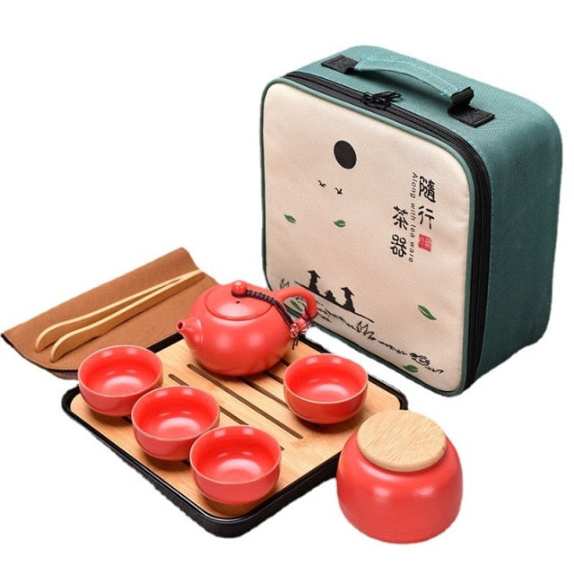 Tea Pot, Clay. Travel set includes Tea pot with 2-4 cups