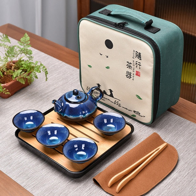 Tea Pot, Clay. Travel set includes Tea pot with 2-4 cups